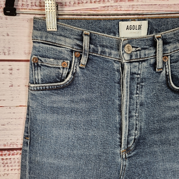 Agolde high rise distressed Nico skinny jeans - Picture 5 of 16